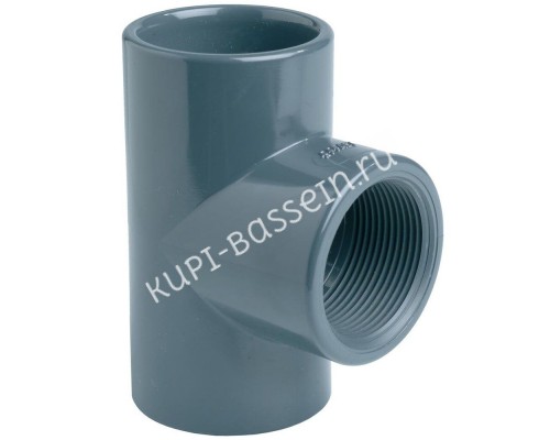 Тройник 90° переходной с резьбой EFFAST d40x1-1/4" (RGRTIG040E) для бассейна