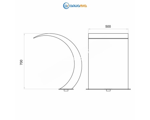 Водопад Aquaviva 700х500 мм, RGB LED для бассейна Водопад Aquaviva 700х500 мм, RGB LED для бассейна