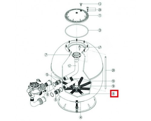 Сепаратор для фильтра Hayward PRO S360SLE (RRFI0008.03R\500201150000)