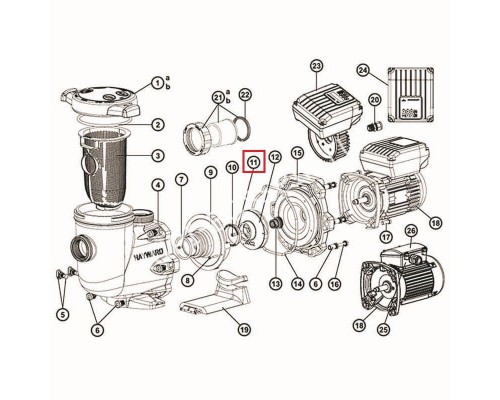 Уплотнительное кольцо насоса Hayward Tristar (SPX3021R)