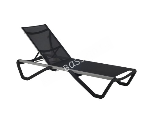 Шезлонг Aquaviva Wave черный для бассейна - комфорт и стиль