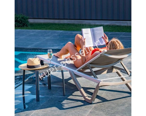 Шезлонг Aquaviva Wave коричневый для бассейна – комфорт и стиль