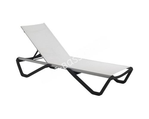 Шезлонг Aquaviva Wave белый с черным для бассейна
