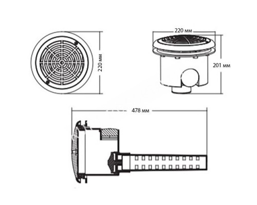 Гидростатический клапан Aquaviva EM2833HV, под лайнер