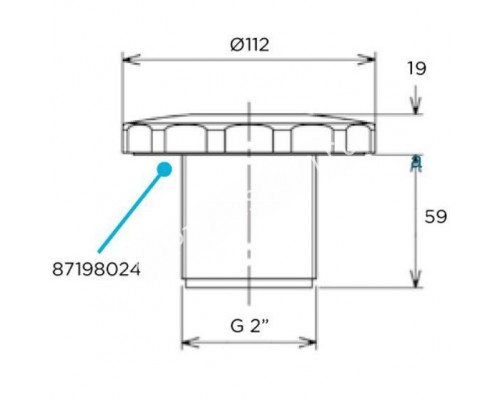 Форсунка пылесосная Flexinox 87198024, под бетон для бассейна Форсунка пылесосная Flexinox 87198024, под бетон для бассейна