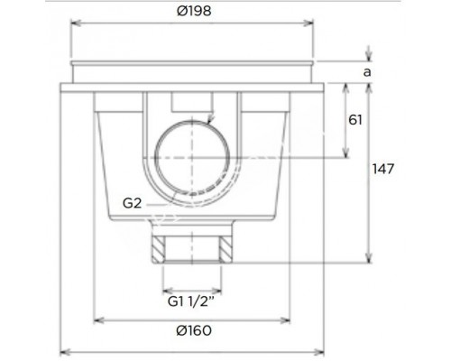 Слив донный Flexinox 87198011, под бетон для бассейна