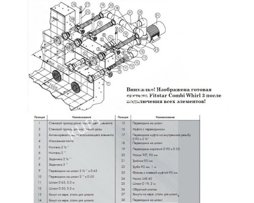 Гидромассаж Fitstar Combi-Whirl 8650020 для бассейна с насосом и форсунками
