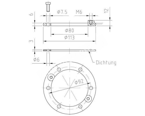 Комплект фланецев Fitstar 2030050 для донного слива 2005020 и 2015020 для бассейна