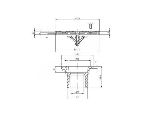Форсунка донная Fitstar 3864020, НР 2", 6 м3/ч для бассейна