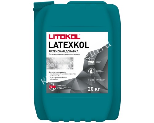 Добавка к клею LATEXKOL-м белая 20 кг для бассейна Добавка к клею LATEXKOL-м белая 20 кг для бассейна