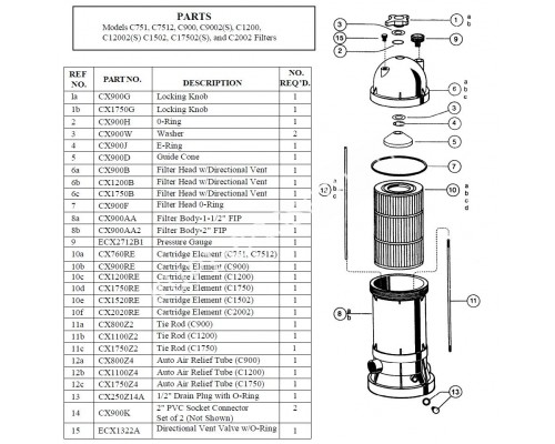 Фильтр картриджный Hayward Star Clear C751 для бассейна