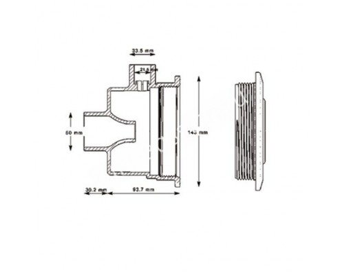 Форсунка гидромассажная Hayward TURBO-JET SP1450TE под бетон (50 мм) для бассейна