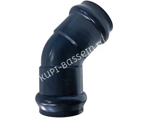 Отвод 45° двухраструбный d110 мм для бассейна