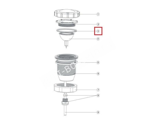 Уплотнительное кольцо прожектора Aquaviva LED/UL-50 Уплотнительное кольцо прожектора Aquaviva LED/UL-50