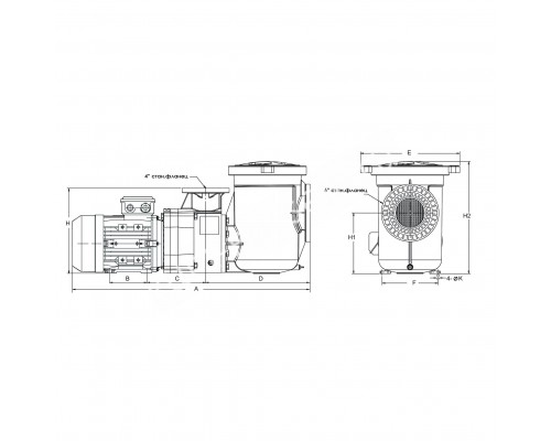 Насос AquaViva AQP-4.0 трехфазный Насос AquaViva AQP-4.0 трехфазный