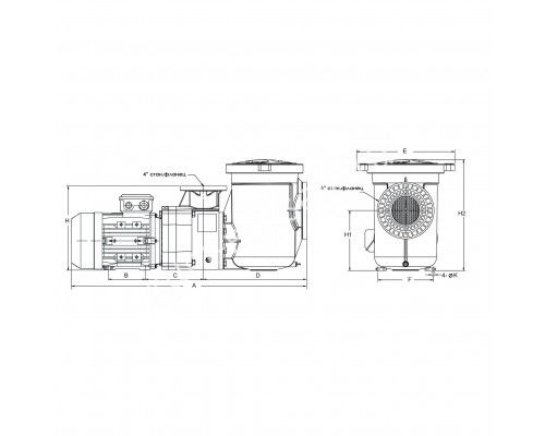 Насос AquaViva AQP-4.0 трехфазный