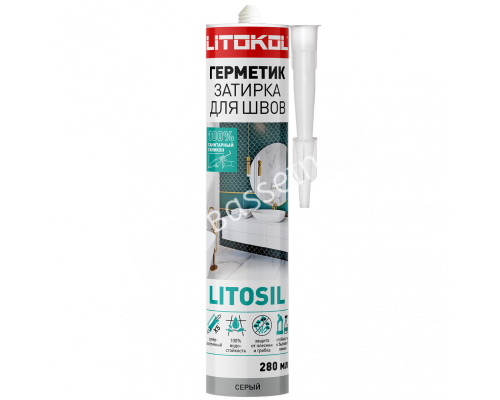 Силиконовый герметик LITOSIL (280 мл) серый Силиконовый герметик LITOSIL (280 мл) серый