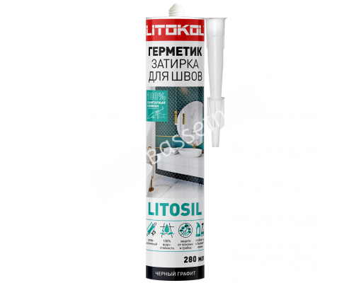 Силиконовый герметик LITOSIL (280 мл) черный графит Силиконовый герметик LITOSIL (280 мл) черный графит