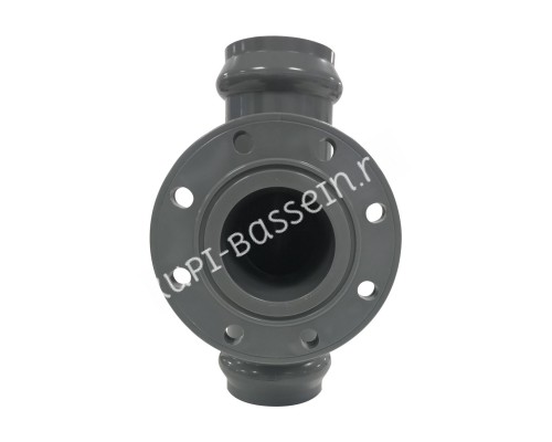 Тройник 90° раструбный с ПВХ фланцем 225 мм для бассейна