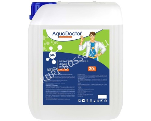 AquaDoctor pH Minus (Серная 35%) 30 л для поддержания pH в бассейне AquaDoctor pH Minus (Серная 35%) 30 л для поддержания pH в бассейне