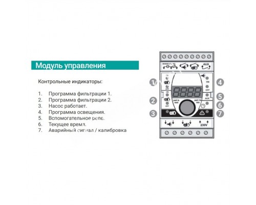 Панель управления фильтрацией Toscano ECO-POOL-230-D для бассейна 230В с таймером