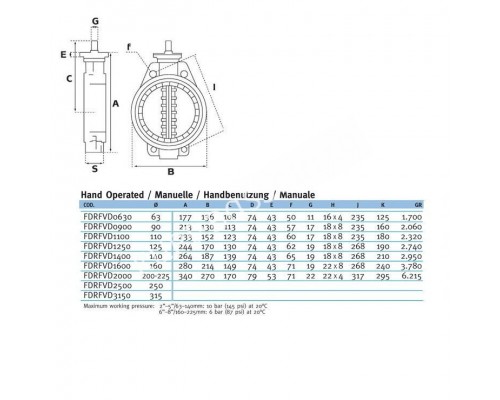 Дисковый затвор EFFAST d250/280мм (FDRFVD2500) для бассейна Дисковый затвор EFFAST d250/280мм (FDRFVD2500) для бассейна