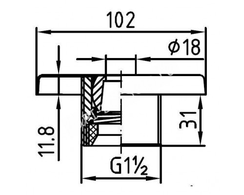 Форсунка гидромассажная Fitstar 8669220, НР 1 1/2", 8 м3/ч для бассейна