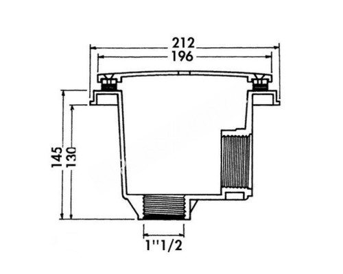 Слив донный Hayward 3253PAK2 2" под лайнер для бассейна (компл. 2 шт)