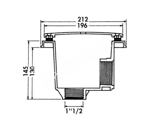 Слив донный Hayward 3252PAK2 2" под бетон (компл. 2 шт) для бассейна