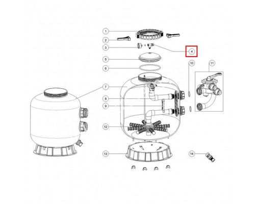 Крепление/заглушка для крышек фильтров Aquaviva серии Ringlock