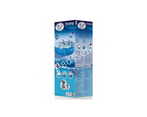 Каркасный бассейн Bestway Steel Pro 56681 с картриджным фильтром 366х76 см Каркасный бассейн Bestway Steel Pro 56681 с картриджным фильтром 366х76 см