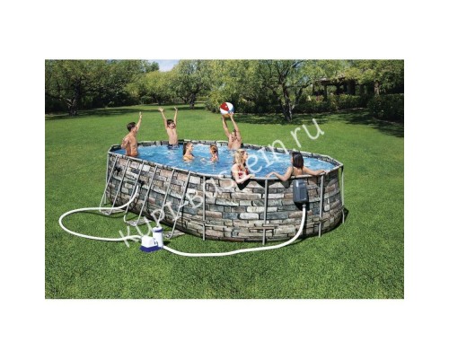 Каркасный бассейн Bestway 56719 (610х366х122, карт. фильтр, лестница) Каркасный бассейн Bestway 56719 (610х366х122, карт. фильтр, лестница)