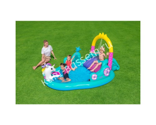 Игровой центр Bestway 53097 (274х198х137 см) Волшебный единорог для бассейна Игровой центр Bestway 53097 (274х198х137 см) Волшебный единорог для бассейна