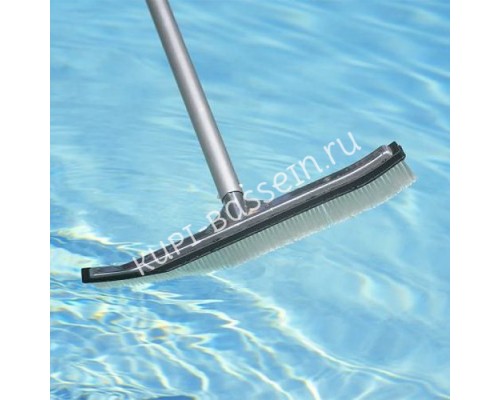 Настенная нейлоновая металлическая щетка (черный / серебристый) 24" для бассейна