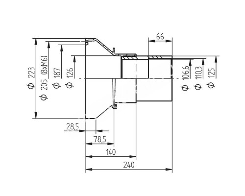 Водозабор Fitstar 9170021, соедниение DN 100, 80 м3/ч, 485 мм, для морской воды
