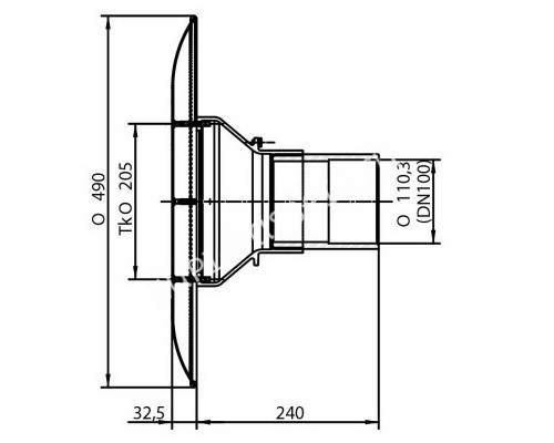 Водозабор Fitstar 9170021, соедниение DN 100, 80 м3/ч, 485 мм, для морской воды