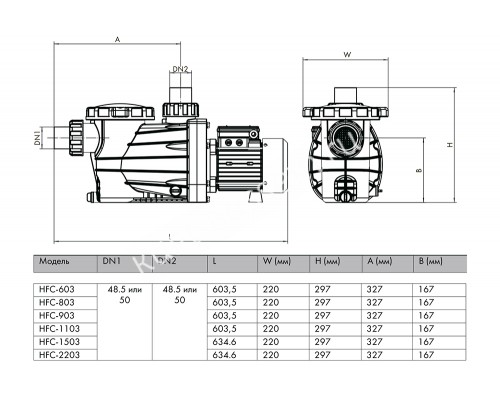 Насос (2,2 кВт 380В 32,4 м3/ч h 8м в.ст.) Happy Pump HFC 03 HFC-2203