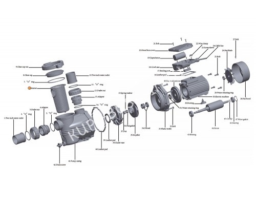 Насос (0,8 кВт 220В 15 м3/ч h 8м в.ст.) Happy Pump HFC 03 HFC-803