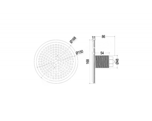 Прожектор встраиваемый 1 1/2 (18Вт/12В) LED RGB WAKING HJ-FG-PC168-1,5