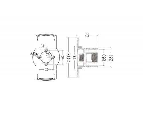 Прожектор накл.(с адаптером) рамка белая (18Вт/12В) LED White WAKING HJ-WM-PC290-FGV