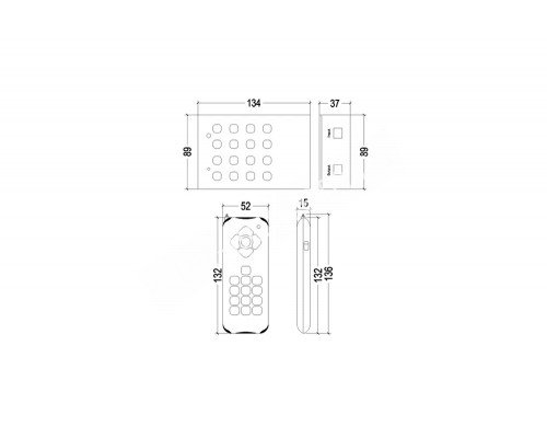 Блок управ.подв. освещ. (500Вт/220В) c пультом WAKING HJ041/HJ0041