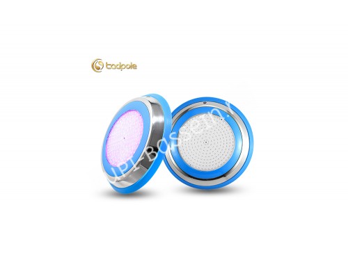 Прожектор накладной из нерж. стали рамка синяя (25Вт/12В) LED RGB с пультом Tadpole JKD-YC300-SP