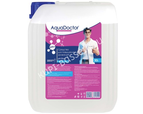 Жидкое средство AquaDoctor pH Plus 30 л для повышения уровня pH в бассейне