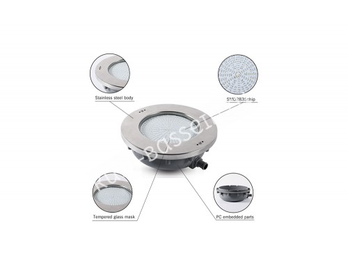 Прожектор из нерж. стали (25Вт/12В) (плитка) LED Cold white Tadpole JKD-QR270-S