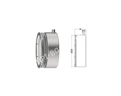 Ниша закладная прожектора из нерж.стали (универсал.) SSV WAKING HJ-RC-SS270