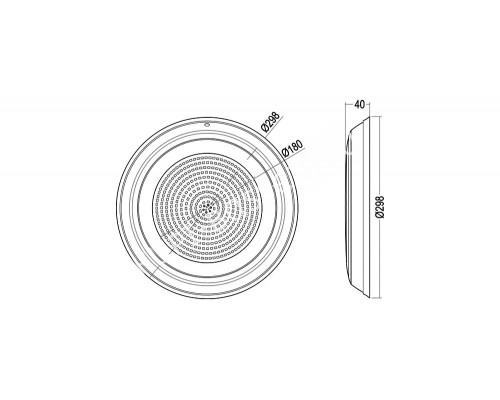 Прожектор накладной из нерж. стали рамка синяя (35Вт/12В) LED RGB WAKING HJ-WM-SS298