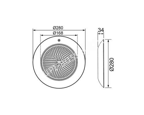 Прожектор накл.(с адаптером) из нерж.стали (35Вт/12В) LED White WAKING HJ-WM-SS280-FGV