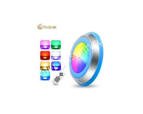 Прожектор накладной из нерж. стали рамка синяя (35Вт/12В) LED RGB с пультом Tadpole JKD-YC300-SP