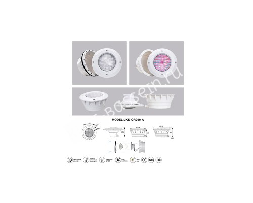 Прожектор (35Вт/12В) (универсал.) LED RGB с пультом Tadpole JKD-QR290-A