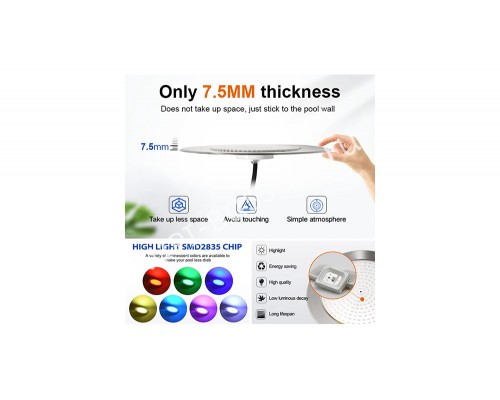 Прожектор  встраиваемый из нерж. стали (25Вт/12В) LED RGB с пультом Tadpole JKD-UT230-2SP